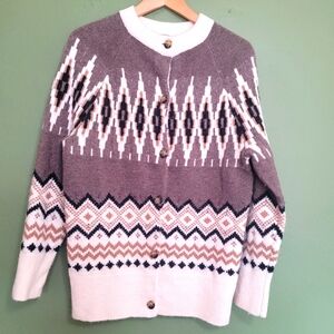 J.Crew Fair Isle Button-Front Cardigan – Size XS